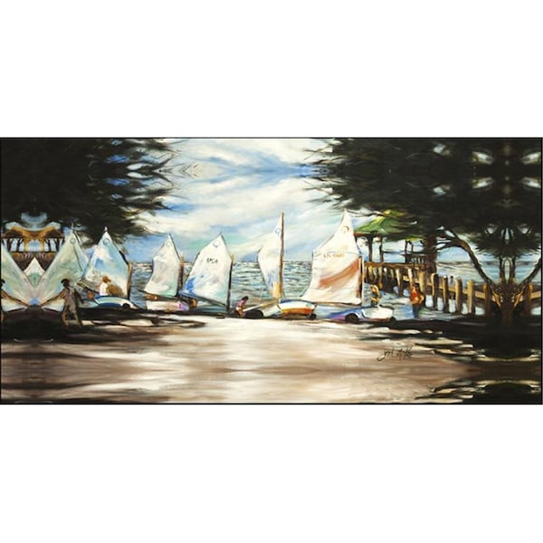 Carolines Treasures Sailboats Sailing Lessons Indoor & Outdoor Runner Mat, 28 x 58 in. CA77216 - main